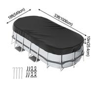 Set copri piscina ovale e accessori per tutte le condizioni atmosferiche per uso