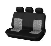 Set Copri Sedile Coprisedili per Auto Universali con Ricamo Adatti alla Maggior Parte delle Auto con Dettagli Che Riproducono Le Tracce degli Pneumatici(Gray Back Part)