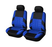 Set Copri Sedile Coprisedili per Auto Universali con Ricamo Adatti alla Maggior Parte delle Auto con Dettagli Che Riproducono Le Tracce degli Pneumatici(Blue 2 Pieces)