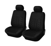 Set Copri Sedile Coprisedili Universali per Auto Set Completo con Motivo A Tracce di Pneumatici Protezioni per Sedili Auto Accessori(2PCS Black)
