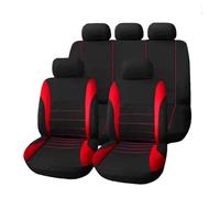 Set Copri Sedile Per C4 Per Picasso C6 DS3 DS4 DS5 Coprisedili per auto Set in tessuto Protezione per sedili Cuscino per sedile auto Accessori(5seat-red)
