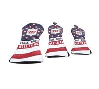 Set Copri Testa Mazza da Golf Copritesta Protettivi Impermeabili in Pelle PU Premium con Etichette Numero Girevoli per Appassionati di Golf 3 Pezzi Grande Medio Piccolo (Nera)