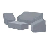 Set Copridivano da Giardino 4 Pezzi Antipolvere 210D Materiale per Arredo Estern