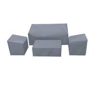 Set Copridivano da Giardino 4 Pezzi Antipolvere 210D Materiale per Arredo Estern