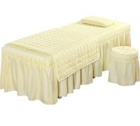 Set CopriLettino per Estetista 4 pezzi Set di biancheria da letto for salone bellezza copriletto for massaggi spa Lenzuola Copriletto Copripiumino Federa(08,Twin)