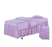 Set CopriLettino per Estetista Set Di Biancheria Da Letto For Salone Bellezza, 4 Pezzi, For Massaggi, Spa, Spessa, Lenzuola, Copripiumino(Light purple,70x190cm 4pcs)