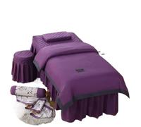 Set CopriLettino per Estetista Set di biancheria da letto for salone bellezza 4 pezzi, lenzuola delicate sulla pelle, copriletto for spa e massaggi, coprisgabello(7,180X60)