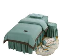 Set CopriLettino per Estetista Set di biancheria da letto for salone bellezza 4 pezzi, lenzuola delicate sulla pelle, copriletto for spa e massaggi, coprisgabello(2,190X75)