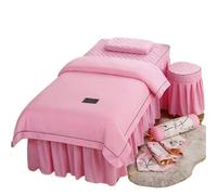 Set CopriLettino per Estetista Set di biancheria da letto for salone bellezza 4 pezzi, lenzuola delicate sulla pelle, copriletto for spa e massaggi, coprisgabello(12,190X70)