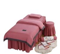Set CopriLettino per Estetista Set di biancheria da letto for salone bellezza 4 pezzi, lenzuola delicate sulla pelle, copriletto for spa e massaggi, coprisgabello(5,190X70)