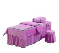 Set CopriLettino per Estetista Set di biancheria da letto for salone bellezza, 4 pezzi, lenzuola spesse, copriletto, massaggio e spa(12,FLAT BED SHEET_70X185CM)