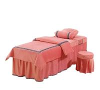 Set CopriLettino per Estetista Set di biancheria da letto for salone bellezza, 4 pezzi, lenzuola spesse, copriletto, massaggio e spa(10,FLAT BED SHEET_70X190CM)
