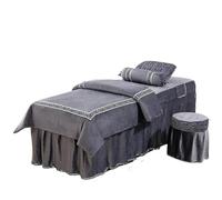 Set CopriLettino per Estetista Set di biancheria da letto for salone bellezza, 4 pezzi, lenzuola spesse, copriletto, massaggio e spa(01,FLAT BED SHEET_70X180CM)