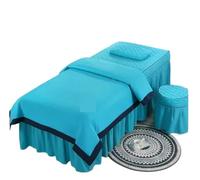 Set CopriLettino per Estetista Set di biancheria da letto for salone bellezza 4 pezzi, stile semplice, massaggio spa, uso copripiumino, gonna, set King Queen(Sky blue,70x190cm)
