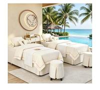 Set copriletto per salone di bellezza 4 pezzi Set copriletto per salone di bellezza Set copriletto per massaggi spa Lenzuola Copriletto Copripiumino Federa bianco Square bedside 180*60cm(70.8*23.6in)