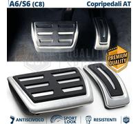 Set COPRIPEDALI Sportivi per AUDI A6 C8 Cambio AUTOMATICO Pedaliere Antiscivolo