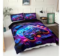 Set Copripiumini E Federe Per Adolescenti, Arredamento Camera Da Letto Gaming Gamer 3d, Set Di Biancheria Da Letto Per Ragazzi. Singolo/matrimoniale Copripiumino Federa Letto (neon,160x200cm)