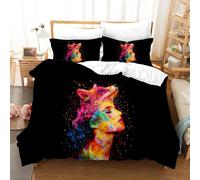 Set copripiumino 3D Beauty Abstract Art nero set biancheria da letto federe