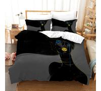 Set copripiumino 3D Beauty Abstract Art nero set biancheria da letto federe