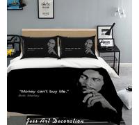 Set copripiumino 3D Bob Marley set biancheria da letto federe 64