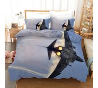 Set copripiumino 3D combattente militare nuvole del cielo set biancheria da l...