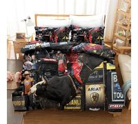 Set copripiumino 3D Crazy Bull Riding copripiumino lenzuola federe