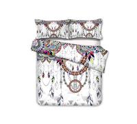 Set copripiumino 3D Dream Catcher modello piuma set biancheria da letto feder...