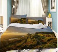 Set copripiumino 3D Forest Sky Cloud Landscape set biancheria da letto federe