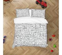 Set copripiumino 3D graffiti avatar animali disegnati a mano set biancheria d...