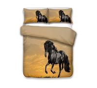 Set copripiumino 3D Horse Sky Cloud modello semplice set lenzuola federe 64
