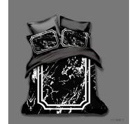 Set copripiumino 3D in marmo con motivo texture geometria set biancheria da l...