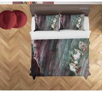 Set copripiumino 3D in marmo con texture Art Patten set biancheria da letto f...