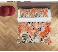 Set copripiumino 3D in marmo con texture Patten set biancheria da letto federe