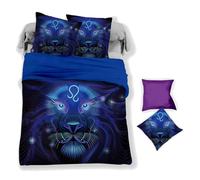 Set copripiumino 3D Leo Constellation Line modello set biancheria da letto fe...