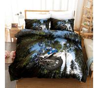 Set copripiumino 3D motociclista Sky Forest set lenzuola federe