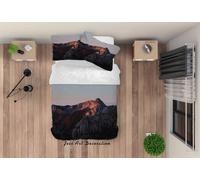 Set copripiumino 3D Mountain Sky Cloud Landscape set biancheria da letto federe