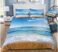 Set copripiumino 3D paesaggio spiaggia mare set biancheria da letto federe
