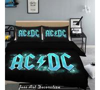 Set copripiumino 3D Rock AC DC set biancheria da letto federe