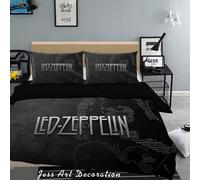 Set Copripiumino 3D Rock Band Led Zeppelin Copripiumino Biancheria da Letto F...