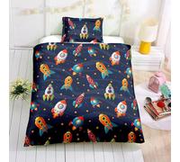 Set copripiumino 3D Rocket Space Star modello bambini set biancheria da letto...