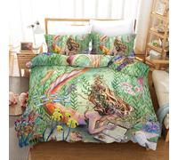 Set copripiumino 3D sirena oceano set biancheria da letto federe 64
