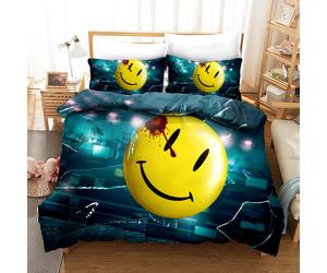 Set copripiumino 3D Smiley Face modello frammenti di vetro set biancheria da ...