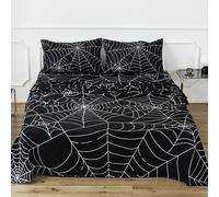 Set copripiumino 3D Spider Web Line nero copripiumino lenzuola federe