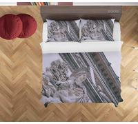 Set copripiumino 3D statua architettura arte set biancheria da letto federe