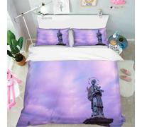 Set copripiumino 3D statua Sky Cloud Art set biancheria da letto federe 64