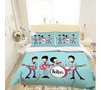 Set copripiumino 3D The Beatles set biancheria da letto federe