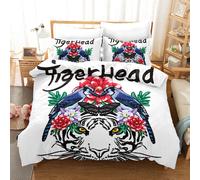 Set copripiumino 3D tigre farfalla uccellino piante floreali set biancheria d...