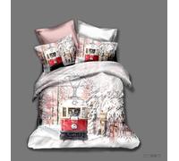 Set copripiumino 3D Train Street Tree modello disegnato a mano set biancheria...