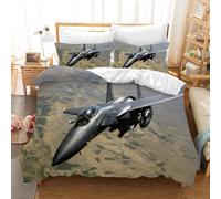 Set copripiumino aereo da combattimento militare 3D set lenzuola federe 64