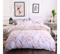 Set copripiumino arancione motivo trama marmo 3D set biancheria da letto fede...